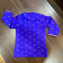 Load image into Gallery viewer, Royal Blue Paithani Styled Kurta Pajama
