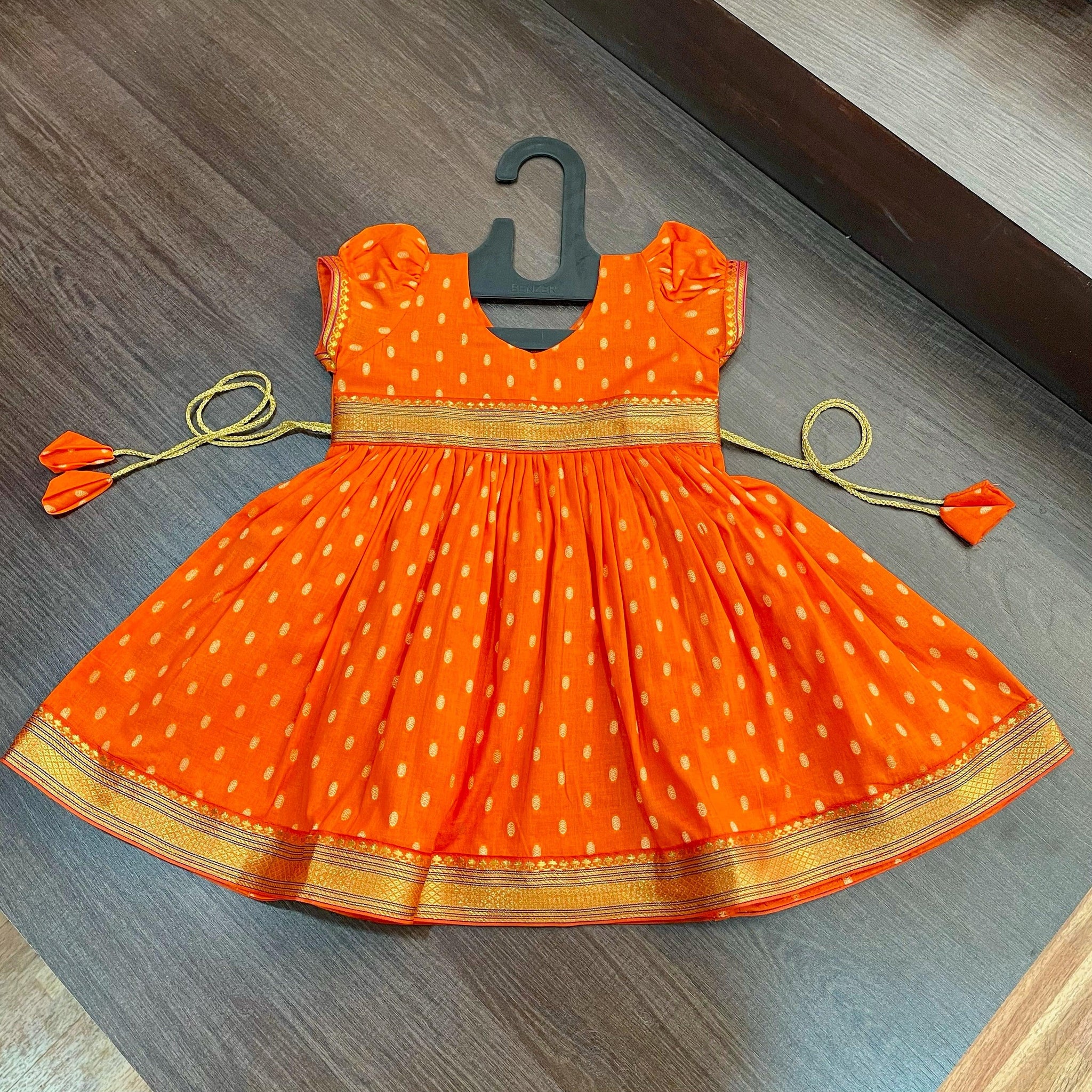 Orange frocks best sale